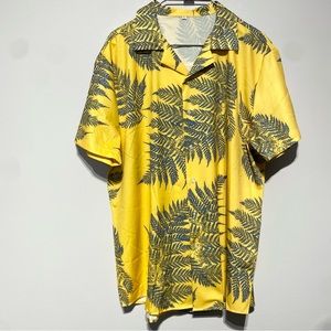 🛍️4 for 20$ / Shein Leave Short Sleeve Shirt / Yellow / XL